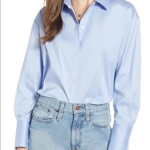 Oversized Something Navy Button Down